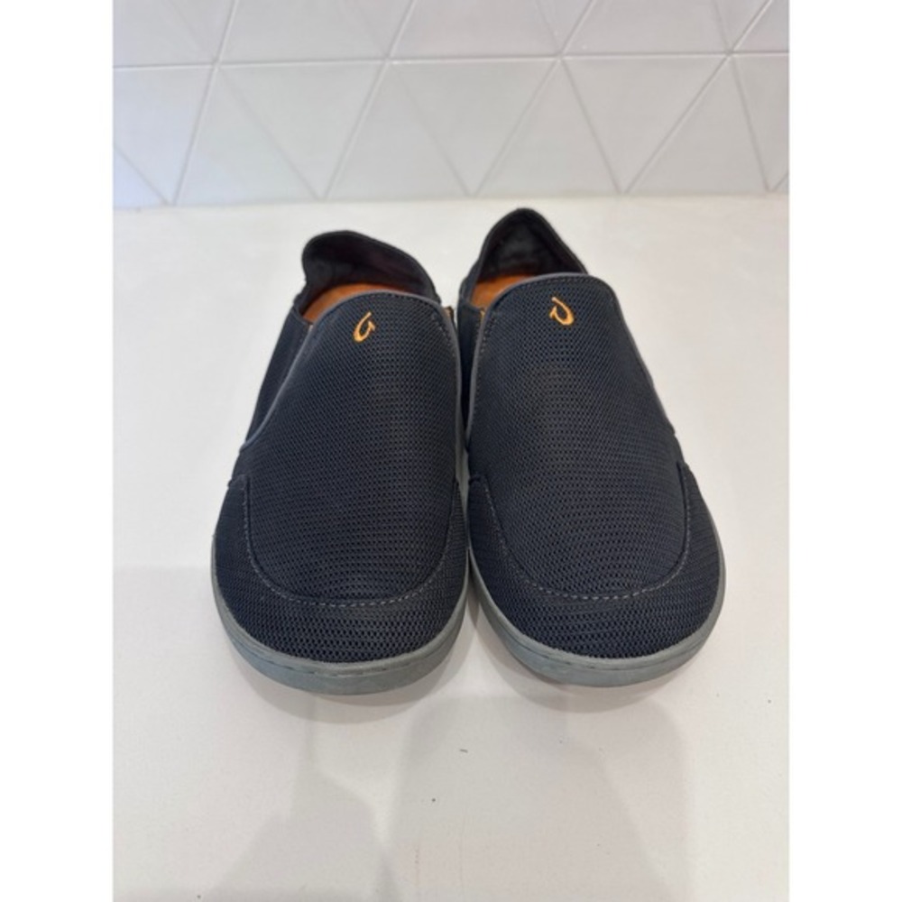 OluKai Men's Slip-On Shoes Size 9.5 Gray Mesh Comfort Casual Loafers‎ Excellent